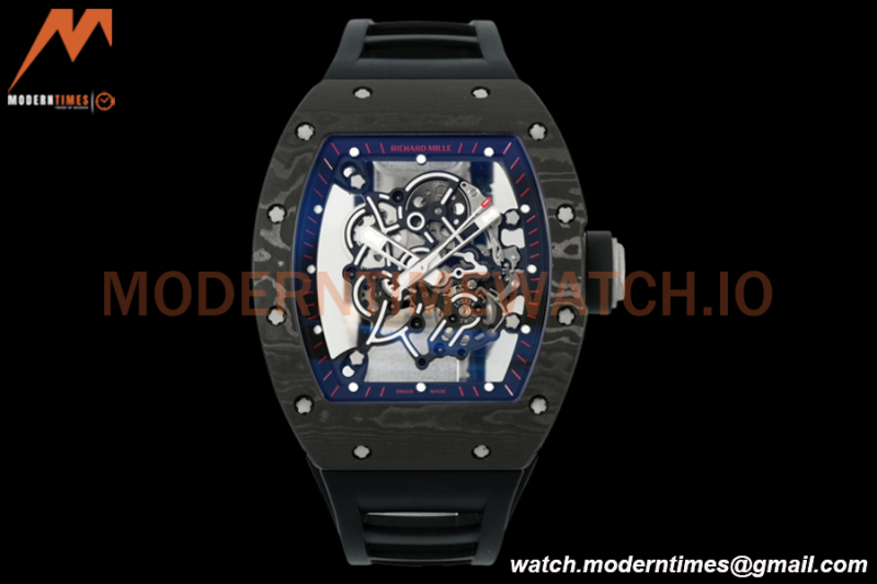 Richard Mille - RM055 Bubba Watson Black NTPT/RU Blk/Red Rehaut Skeleton ZF RMUL2