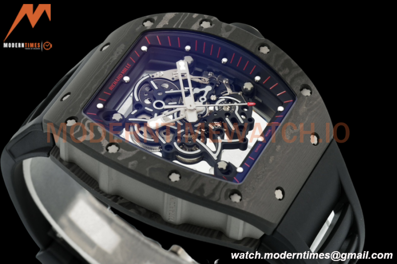 Richard Mille - RM055 Bubba Watson Black NTPT/RU Blk/Red Rehaut Skeleton ZF RMUL2
