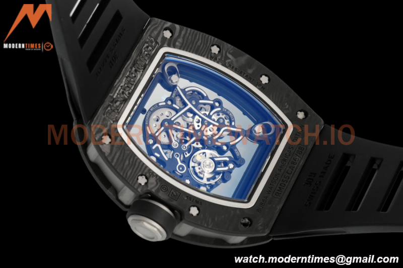 Richard Mille - RM055 Bubba Watson Black NTPT/RU Blk/Red Rehaut Skeleton ZF RMUL2