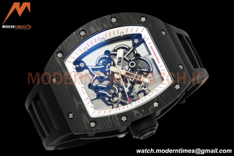 Richard Mille - RM055 Bubba Watson Black NTPT/RU Blk/Wht/Red Rehaut Skeleton ZF RMUL2