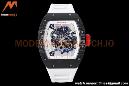 Richard Mille - RM055 Bubba Watson Black NTPT/RU Wht/Red Rehaut Skeleton ZF RMUL2