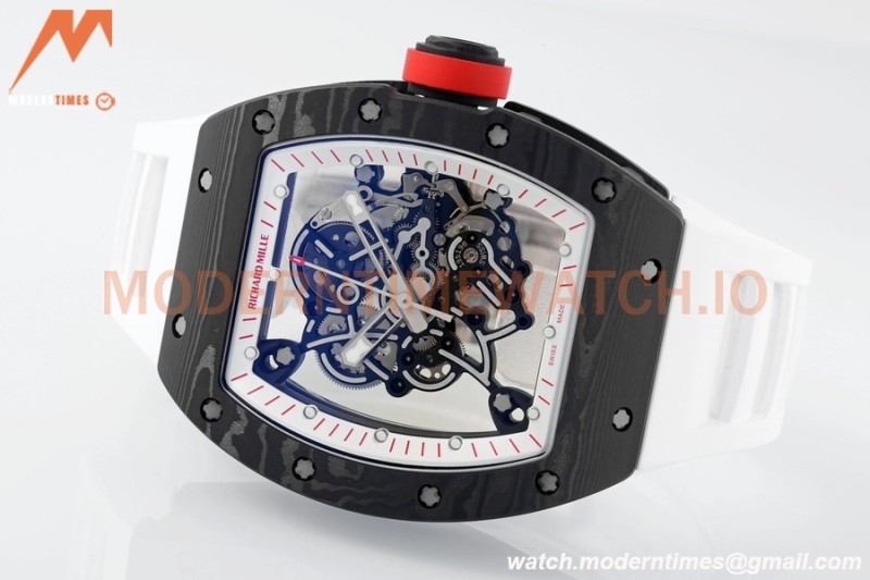 Richard Mille - RM055 Bubba Watson Black NTPT/RU Wht/Red Rehaut Skeleton ZF RMUL2