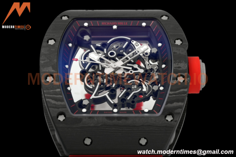 Richard Mille - RM055 Bubba Watson Black NTPT/RU Blk/Red/Blk Rehaut Skeleton ZF RMUL2