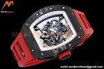 Richard Mille - RM055 Bubba Watson Black NTPT/RU Blk/Red/White Rehaut Skeleton ZF RMUL2
