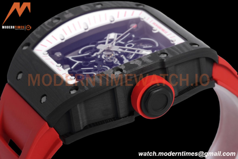 Richard Mille - RM055 Bubba Watson Black NTPT/RU Blk/Red/White Rehaut Skeleton ZF RMUL2