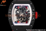 Richard Mille - RM055 Bubba Watson Black NTPT/RU Blk/Red/White Rehaut Skeleton ZF RMUL2