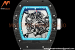 Richard Mille - RM055 Bubba Watson Black NTPT/RU Wht/Blue Rehaut Skeleton ZF RMUL2