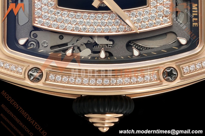 Richard Mille - RM07-01 Ladies Rose Gold Diamond BLK/RU Black Lips ZF Asian CRMA2