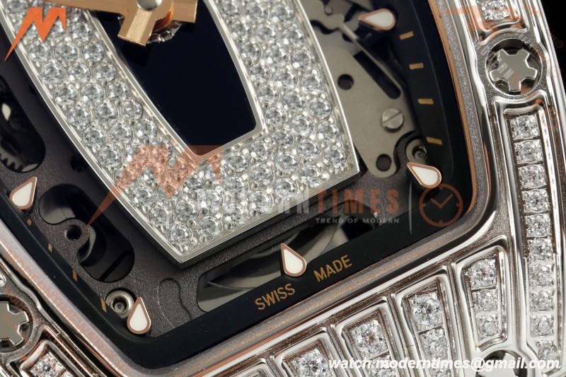 Richard Mille - RM07-01 Ladies Stainless Steel Diamond BLK/RU Black Lips ZF Asian CRMA2