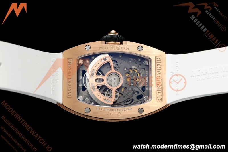 Richard Mille - RM07-01 Ladies Rose Gold Diamond WHT/RU Red Lips ZF Asian CRMA2