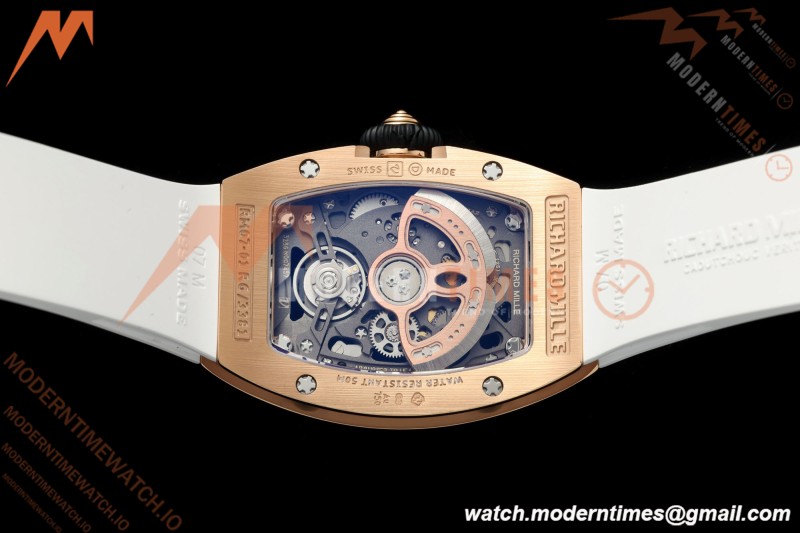 Richard Mille - RM07-01 Ladies Rose Gold Diamond WHT/RU Red Lips ZF Asian CRMA2