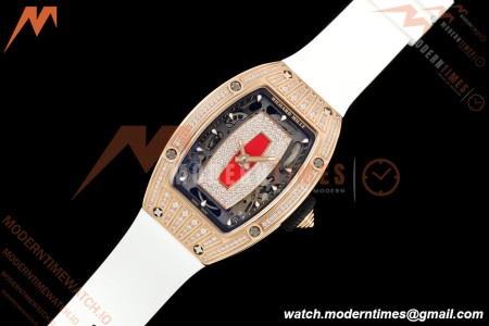 Richard Mille - RM07-01 Ladies Rose Gold Diamond WHT/RU Red Lips ZF Asian CRMA2