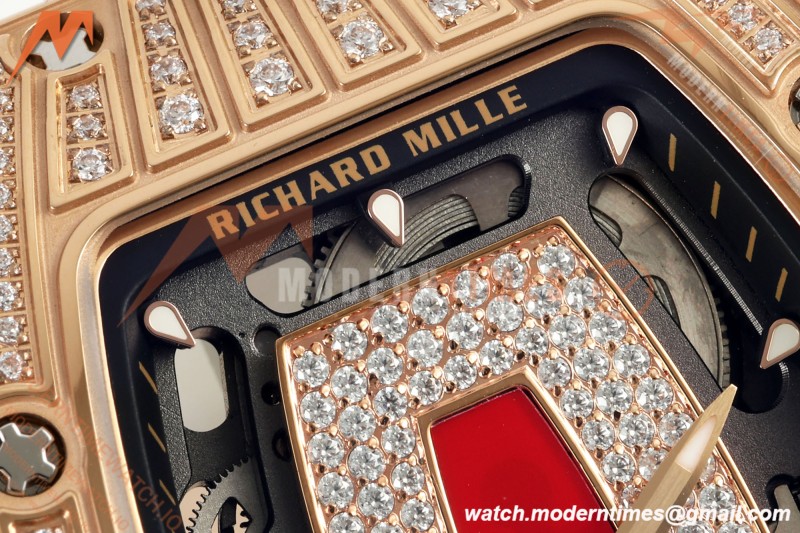 Richard Mille - RM07-01 Ladies Rose Gold Diamond WHT/RU Red Lips ZF Asian CRMA2