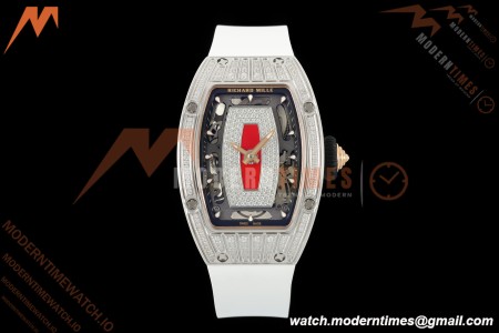Richard Mille - RM07-01 Ladies Stainless Steel Diamond WHT/RU Red Lips ZF Asian CRMA2