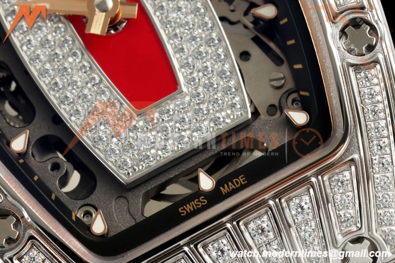 Richard Mille - RM07-01 Ladies Stainless Steel Diamond WHT/RU Red Lips ZF Asian CRMA2
