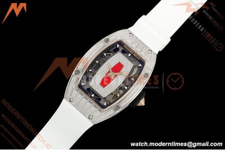 Richard Mille - RM07-01 Ladies Stainless Steel Diamond WHT/RU Red Lips ZF Asian CRMA2