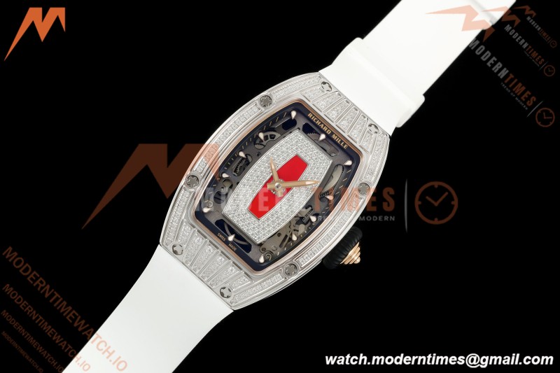 Richard Mille - RM07-01 Ladies Stainless Steel Diamond WHT/RU Red Lips ZF Asian CRMA2