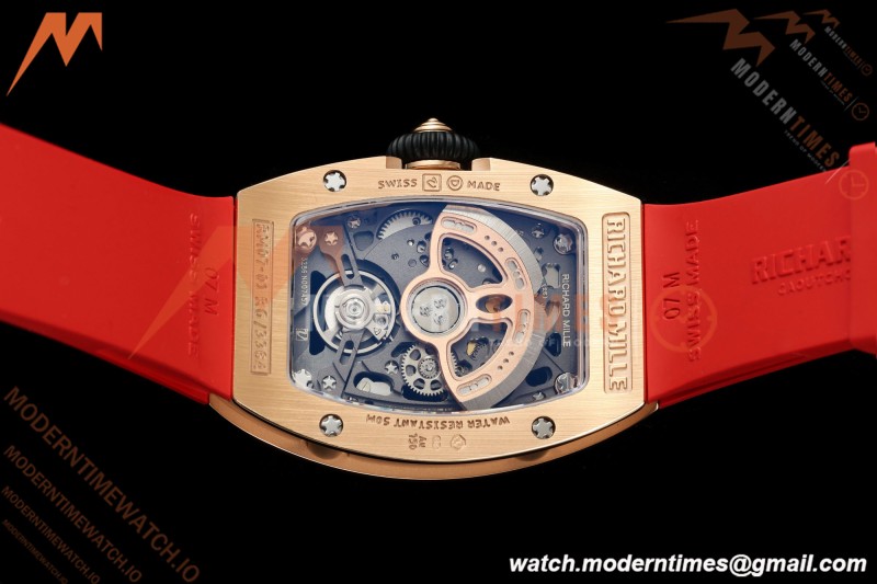 Richard Mille - RM07-01 Ladies Rose Gold Diamond RED/RU Red Lips ZF Asian CRMA2