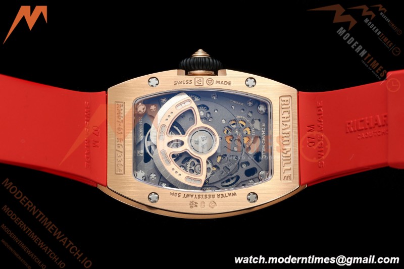 Richard Mille - RM07-01 Ladies Rose Gold Diamond RED/RU Red Lips ZF Asian CRMA2