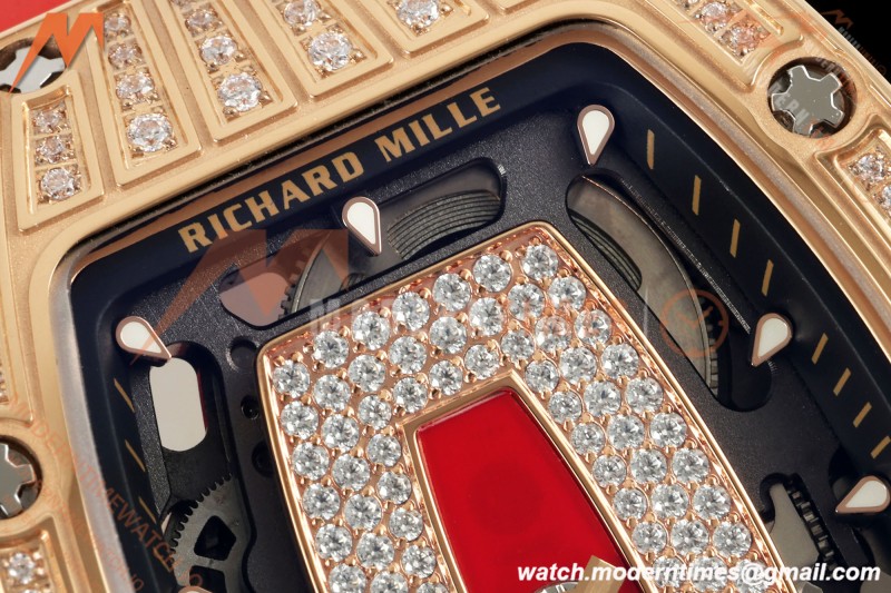 Richard Mille - RM07-01 Ladies Rose Gold Diamond RED/RU Red Lips ZF Asian CRMA2