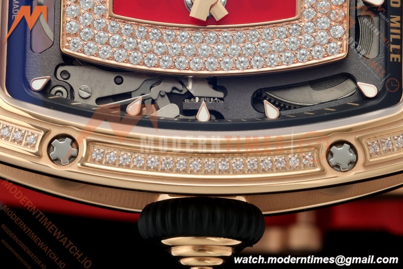 Richard Mille - RM07-01 Ladies Rose Gold Diamond RED/RU Red Lips ZF Asian CRMA2