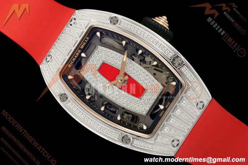 Richard Mille - RM07-01 Ladies Stainless Steel Diamond RED/RU Red Lips ZF Asian CRMA2