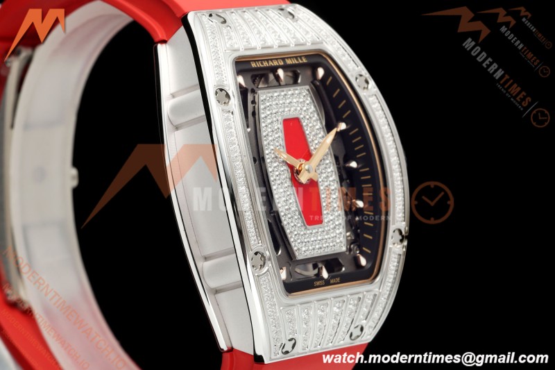 Richard Mille - RM07-01 Ladies Stainless Steel Diamond RED/RU Red Lips ZF Asian CRMA2