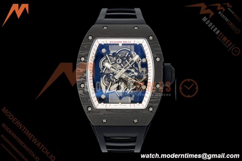 Richard Mille - RM055 Bubba Watson Black NTPT/RU Blk/Red/Wht Rehaut Skeleton KVF RMUL2 | 리차드 밀 - RM055 버바 왓슨 블랙 NTPT/RU 블랙/레드/화이트 르호 스켈레톤 KVF RMUL2
