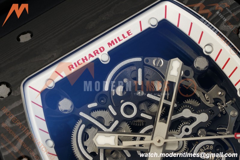 Richard Mille - RM055 Bubba Watson Black NTPT/RU Blk/Red/Wht Rehaut Skeleton KVF RMUL2 | 리차드 밀 - RM055 버바 왓슨 블랙 NTPT/RU 블랙/레드/화이트 르호 스켈레톤 KVF RMUL2