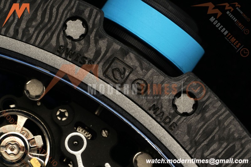 Richard Mille - RM055 Yas Marina Circuit White NTPT/RU Blue Rehaut Skeleton KVF RMUL2
