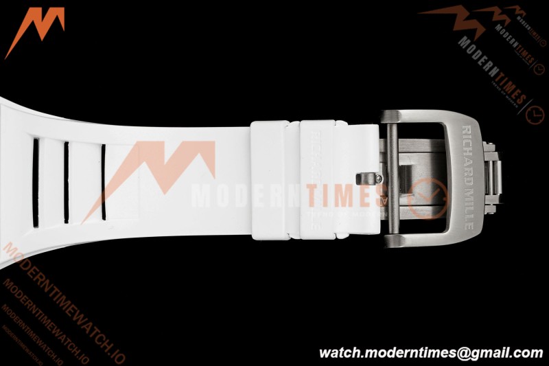 Richard Mille - RM055 Yas Marina Circuit White NTPT/RU Blue Rehaut Skeleton KVF RMUL2
