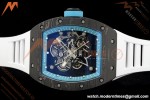 Richard Mille - RM055 Yas Marina Circuit White NTPT/RU Blue Rehaut Skeleton KVF RMUL2