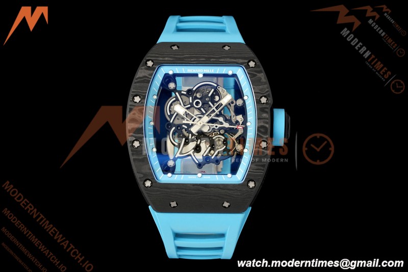 Richard Mille - RM055 Bubba Watson Black NTPT/RU Blu/Blu Rehaut Skeleton KVF RMUL2