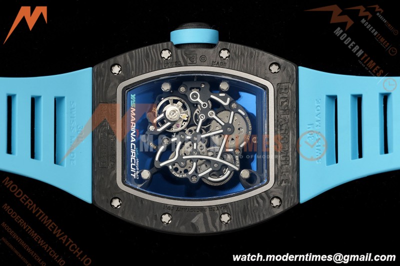 Richard Mille - RM055 Bubba Watson Black NTPT/RU Blu/Blu Rehaut Skeleton KVF RMUL2