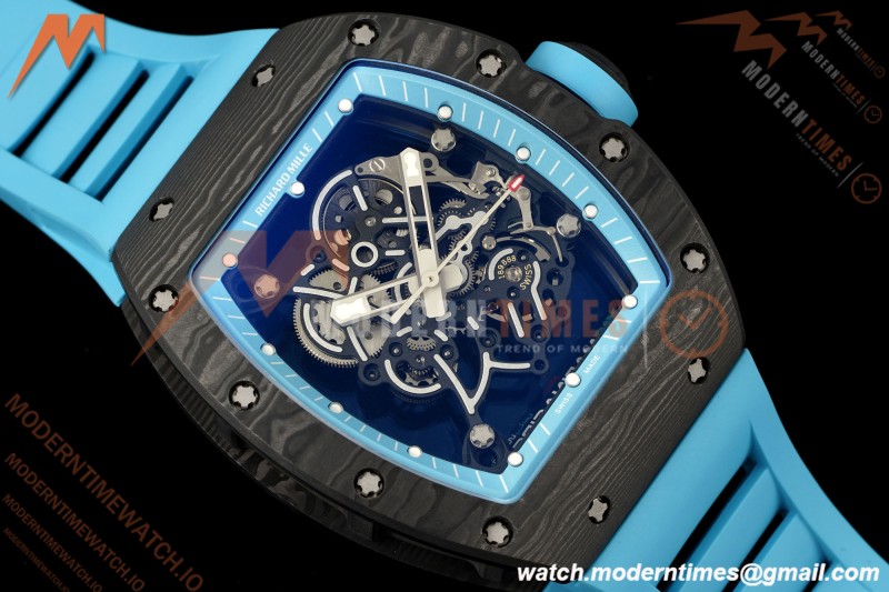 Richard Mille - RM055 Bubba Watson Black NTPT/RU Blu/Blu Rehaut Skeleton KVF RMUL2