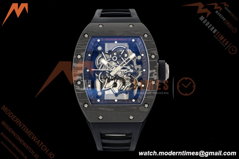 Richard Mille - RM055 Bubba Watson Black NTPT/RU Blk/Red/Blk Rehaut Skeleton KVF RMUL2 | 리차드 밀 - RM055 버바 왓슨 블랙 NTPT/RU 블랙/레드/화이트 르호 스켈레톤 KVF RMUL2
