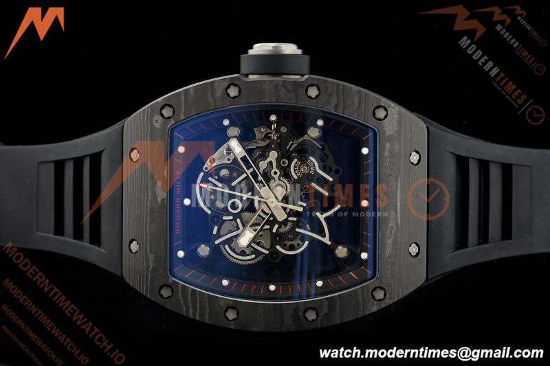 Richard Mille - RM055 Bubba Watson Black NTPT/RU Blk/Red/Blk Rehaut Skeleton KVF RMUL2 | 리차드 밀 - RM055 버바 왓슨 블랙 NTPT/RU 블랙/레드/화이트 르호 스켈레톤 KVF RMUL2