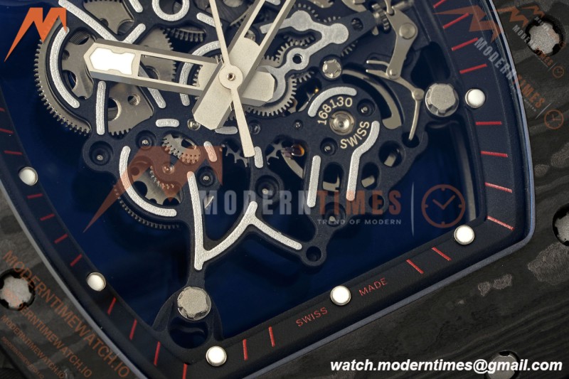 Richard Mille - RM055 Bubba Watson Black NTPT/RU Blk/Red/Blk Rehaut Skeleton KVF RMUL2 | 리차드 밀 - RM055 버바 왓슨 블랙 NTPT/RU 블랙/레드/화이트 르호 스켈레톤 KVF RMUL2