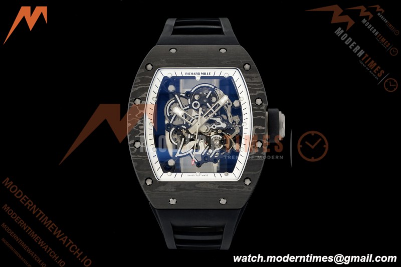 Richard Mille - RM055 Bubba Watson Black NTPT/RU Blk/Blk/Wht Rehaut Skeleton KVF RMUL2