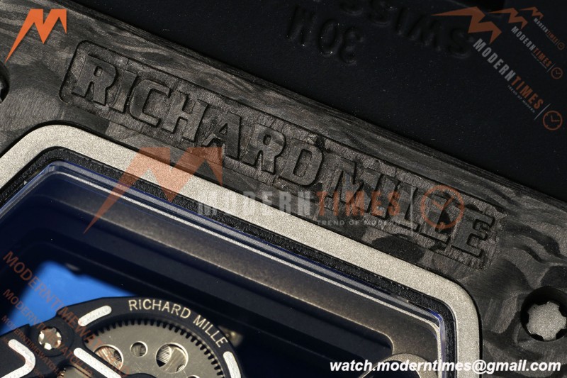 Richard Mille - RM055 Bubba Watson Black NTPT/RU Blk/Blk/Wht Rehaut Skeleton KVF RMUL2