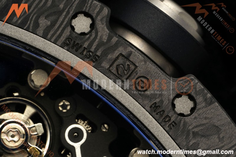 Richard Mille - RM055 Bubba Watson Black NTPT/RU Blk/Blk/Wht Rehaut Skeleton KVF RMUL2