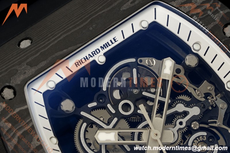 Richard Mille - RM055 Bubba Watson Black NTPT/RU Blk/Blk/Wht Rehaut Skeleton KVF RMUL2