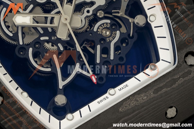 Richard Mille - RM055 Bubba Watson Black NTPT/RU Blk/Blk/Wht Rehaut Skeleton KVF RMUL2