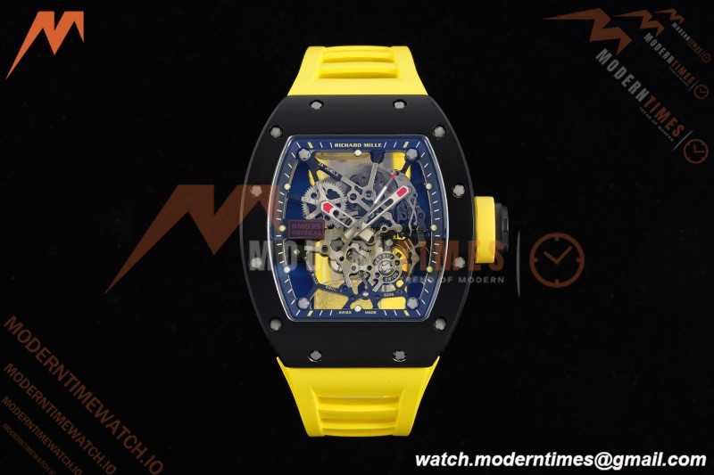 Richard Mille - RM035 Rafael Nadal Americas Limited CER/VRU Yelw/Yelw/Blk Skeleton KVF RMUL1 | 리차드 밀 - RM035 라파엘 나달 아메리카스 리미티드 CER/VRU 옐로우/옐로우/블랙 스켈레톤 KVF RMUL1