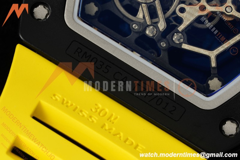 Richard Mille - RM035 Rafael Nadal Americas Limited CER/VRU Yelw/Yelw/Blk Skeleton KVF RMUL1 | 리차드 밀 - RM035 라파엘 나달 아메리카스 리미티드 CER/VRU 옐로우/옐로우/블랙 스켈레톤 KVF RMUL1