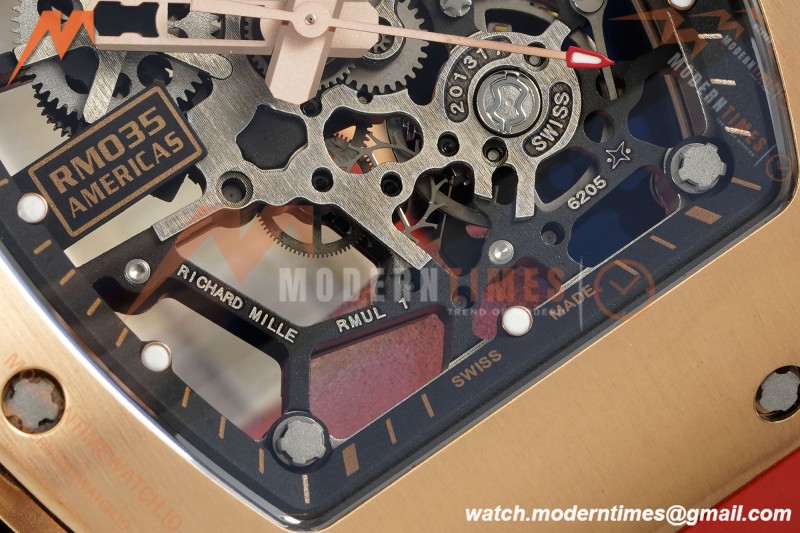 Richard Mille - RM035 Rafael Nadal Americas Limited CER/VRU RG/Red/Blk Skeleton KVF RMUL1 | 리차드 밀 - RM035 라파엘 나달 아메리카스 리미티드 CER/VRU RG/레드/블랙 스켈레톤 KVF RMUL1