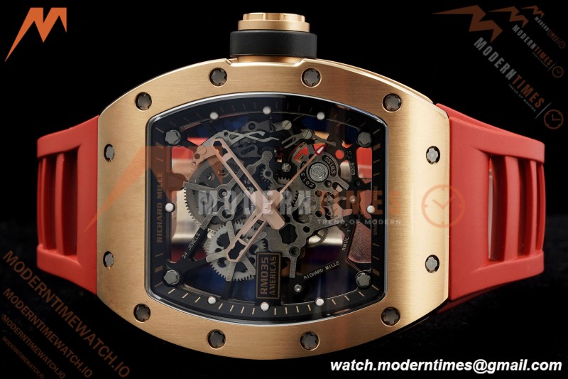Richard Mille - RM035 Rafael Nadal Americas Limited CER/VRU RG/Red/Blk Skeleton KVF RMUL1 | 리차드 밀 - RM035 라파엘 나달 아메리카스 리미티드 CER/VRU RG/레드/블랙 스켈레톤 KVF RMUL1