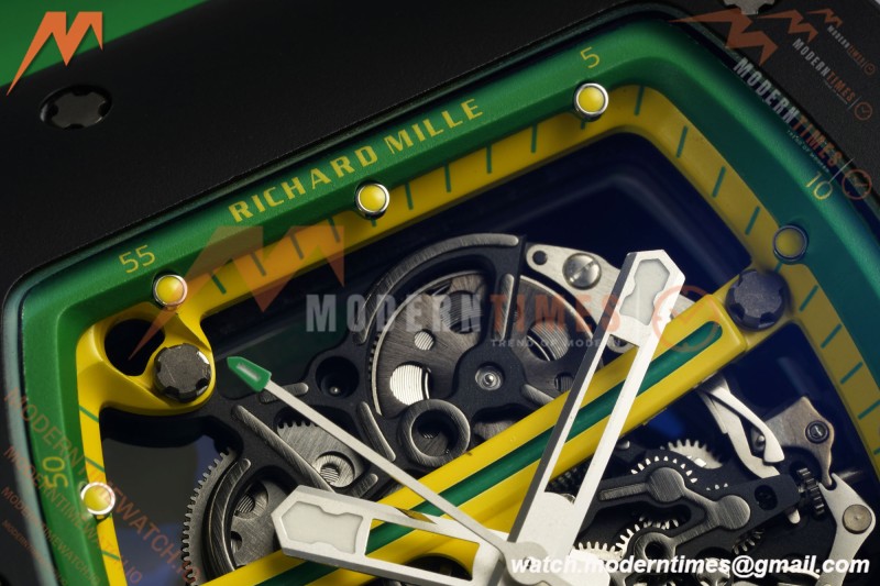 Richard Mille - RM061 Yohan Blake Black Ceramic Grn/Yelw Skeleton APSF RMUL2