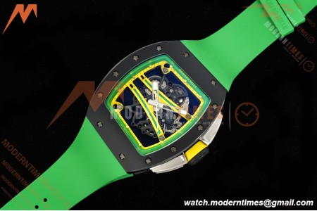 Richard Mille - RM061 Yohan Blake Black Ceramic Grn/Yelw Skeleton APSF RMUL2