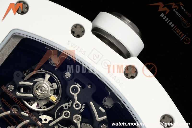 Richard Mille - RM055 Bubba Watson White CER/RU Wht/Blk Rehaut Skeleton APSF V2 RMUL2
